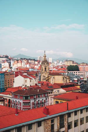 view of the Bilbao city, Spain, travel destinationの写真素材