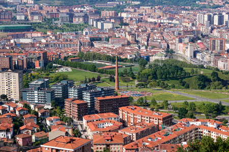 cityscape from Bilbao city, Spain travel destinationの写真素材