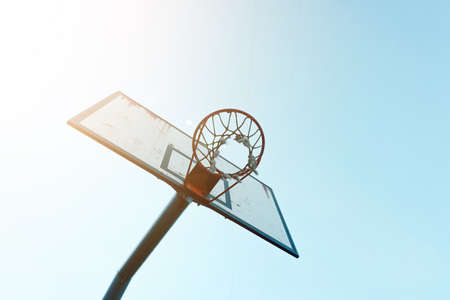 old street basket hoop, sports equipment