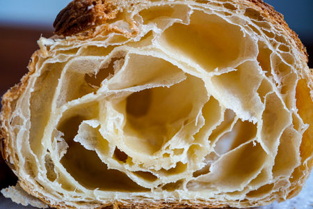 tasty croissant for breakfast, french foodの写真素材