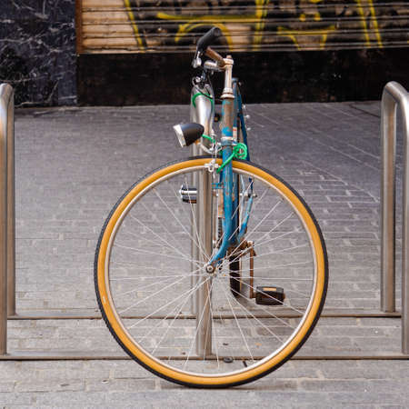 bicycle mode of transportation in the cityの写真素材