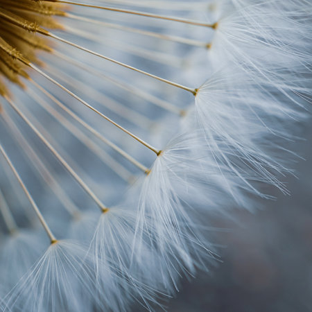 beautiful dandelion flower seed in springtimeの写真素材
