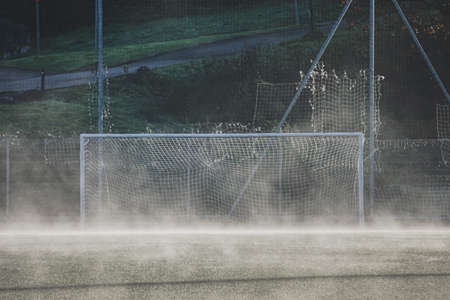 soccer goal, goal sport equipmentの写真素材