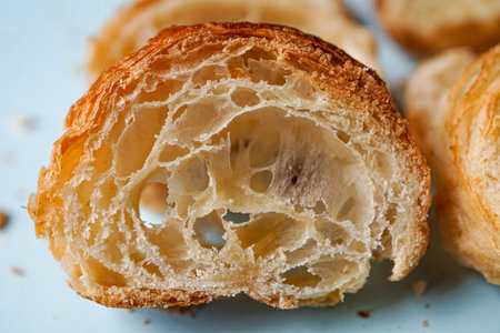 tasty croissant for breakfast or brunch, french foodの写真素材
