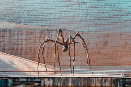 Guggenheim Bilbao museum architecture, Bilbao, Basque country, Spain, travel destinationsのeditorial素材