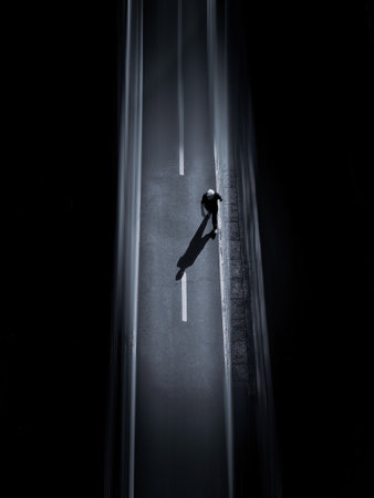 pedestrian walking around on the street in Bilbao city, Basque country, Spainの写真素材