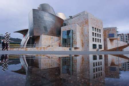 Guggenheim Bilbao museum architecture, art and cultureのeditorial素材