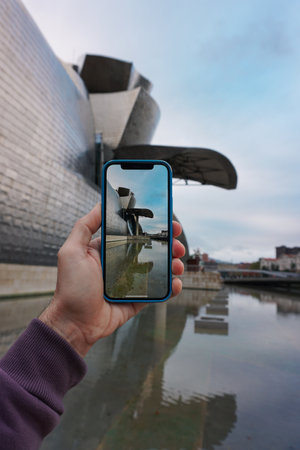 Guggenheim Bilbao museum architecture, art and cultureのeditorial素材