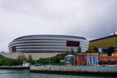 San MamÃ©s stadium architecture, Athletic Club de Bilbao, Bilbao, Spainのeditorial素材