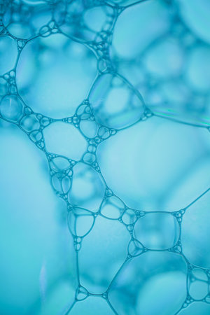 Soap bubbles abstract background. Soap bubbles macro. Soap bubbles background