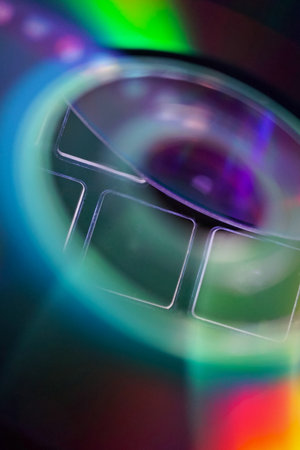 abstract background - close up of compact disk with shallow depth of field