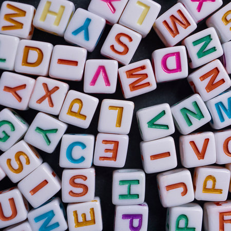 \Colorful alphabet blocks forming the word \\back to school\\\