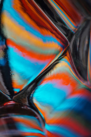 abstract background of colored glass close-up, macro photo.の写真素材