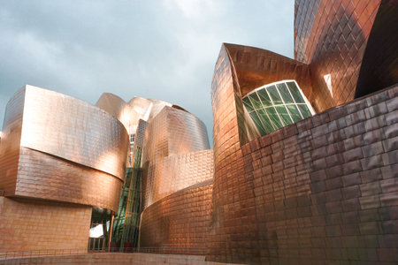 The Guggenheim Museum Bilbao architecture. Bilbao, Basque country, Spain, travel destinationsの写真素材
