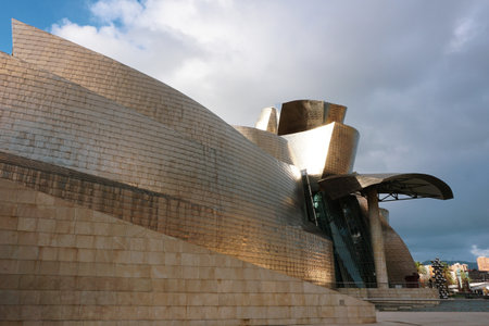 The Guggenheim Museum Bilbao architecture. Bilbao, Basque country, Spain, travel destinationsの写真素材