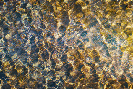 abstract background of rippled water on the beachの写真素材