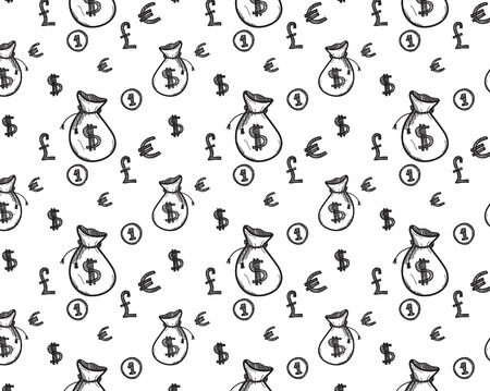 money bag finance and business vector illustrationのイラスト素材