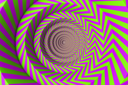Abstract background made of green and pink concentric circles. Concept of creativity and art. 3d renderingの写真素材