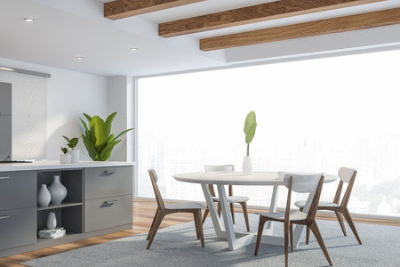 Modern style kitchen interior. 3d Renderingの写真素材