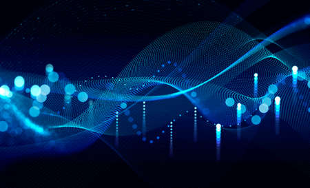 Cyber network connection and digital data. Metaverse, blockchain technology and futuristic...