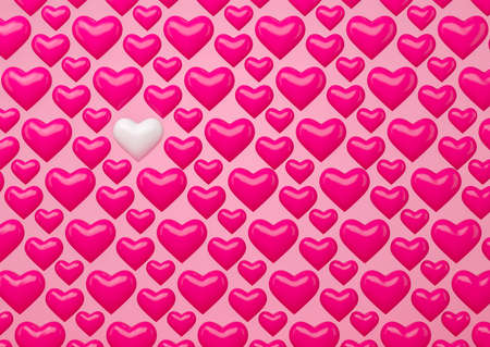 Abstract pink background, seamless pattern with hearts. Design element for web. concept of love and...