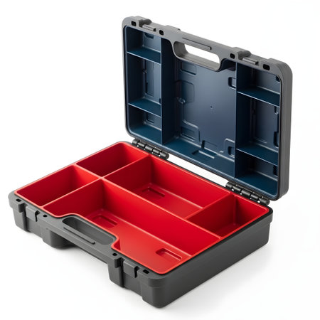 Tool box isolated on white background. Include clipping path. 3d renderの素材