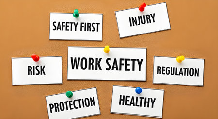 Work Safety and Health concept, Work Safety and Health in business.の素材