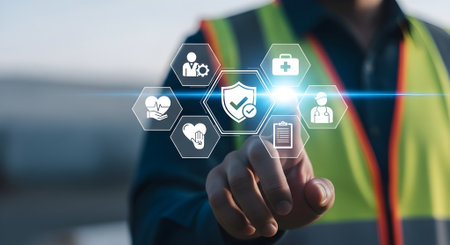 Health care and medical services on virtual screen. Internet and technology concept.の素材