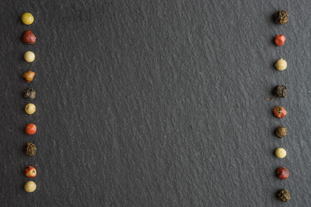 Colored Peper on Black Backgroundの写真素材
