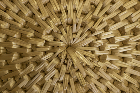 Wickerwork background handmade natural texture backdropの写真素材