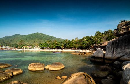 Sea and beach in a tropical climate - Ko Tao Island - 2016 March Thailandのeditorial素材