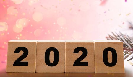 New Year concept from 2019 to 2020