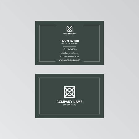 Vector modern creative and clean business card template. Flat designのイラスト素材