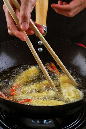 fried prawnの写真素材