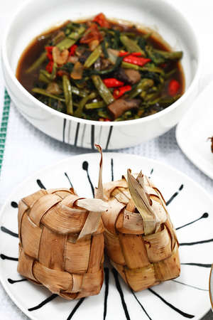 Ketupat Lebaran, Indonesian foodの写真素材