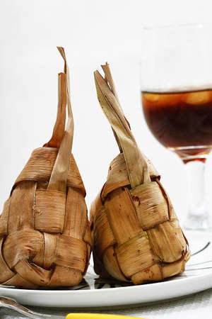 Ketupat Lebaran, Indonesian foodの写真素材