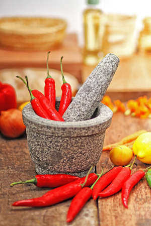 stone mortar and pestleの写真素材