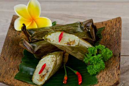 lalampa, Manado Indonesian snackの写真素材