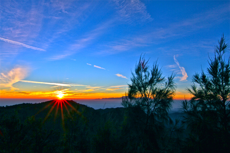 Indonesian mountain, mount Bromoの写真素材