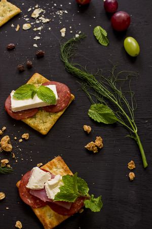 biscuit sandwich, healthy snackの写真素材