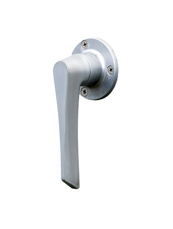 Aluminum door Handle Isolated On White Background.の写真素材