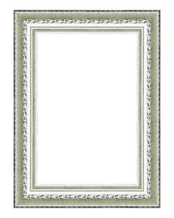 vintage picture frame isolated on white backgroundの写真素材