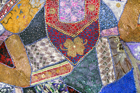 embroidered fabric pattern