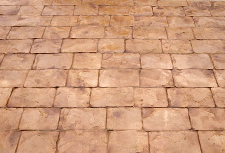 paving slabs,patterned paving tiles, cement brick floor backgroundの写真素材