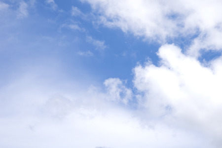 blue sky background with tiny cloudsの写真素材
