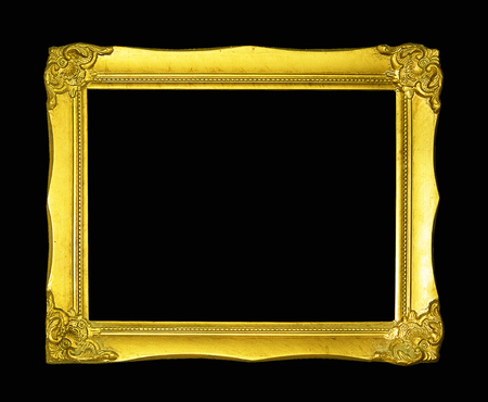 copper picture frame. Isolated on white backgroundの写真素材