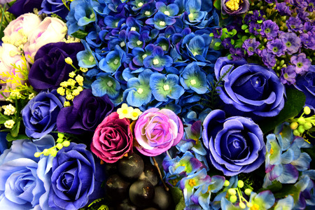 Colorful of artificial flowers.の写真素材