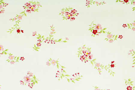 Vintage floral, flower on Fabric background.の写真素材