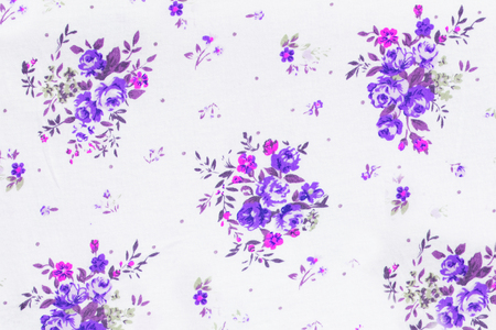 Vintage floral, flower on Fabric background.の写真素材