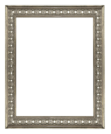 gold picture frame. Isolated on white backgroundの写真素材